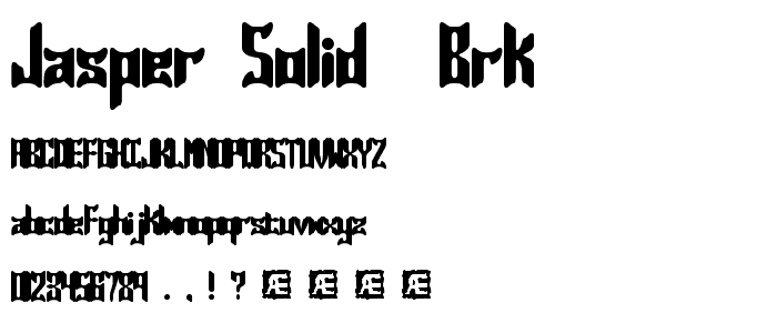 Jasper Solid (BRK) font